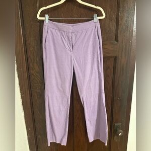 Jcrew Kate demi-boot pant in drapery corduroy color “lilac petal” size 2
